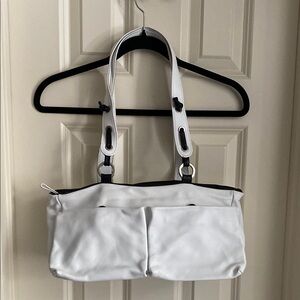 White Leather Tote Bag